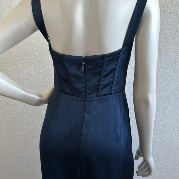 AZAZIE RAQUEL STRETCH SATIN JUMPSUIT - Picture 5 of 10